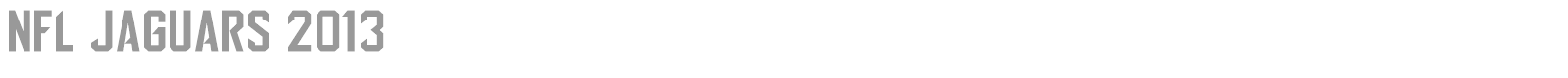 NFL Jaguars 2013 font preview